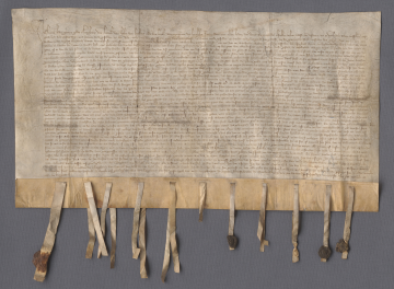 1433, Charterverzameling Oisterwijk, invnr. 200. Akte van paalscheiding door Johanna van Brabant, 1390
